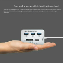 Expansor de 7 Puertos HUB+4 para Tarjetas de Memoria , TF, MS, M2 y MMC, Adaptador para U Disk, PC, Portátil, Ratón, Teclado y USB.