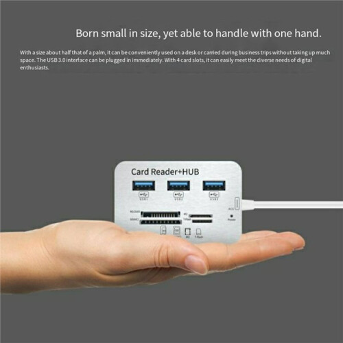 7in One HUB+4  Expander  TF MS M2 MMC Memory Card Reader Adapter for U Disk PC Laptop Mouse Keyboard USB