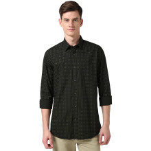 Peter England Ανδρικό Πράσινο Slim Fit Πουκάμισο