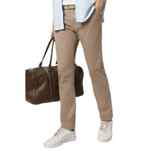 Peter England Heren Mid Rise Skinny Casual Pants (Pctfsskba97625_Beige, 36)