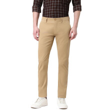 Peter England Heren Mid Rise Skinny Casual Broeken (Pctfsskbg05869_Beige, 30)