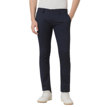 Peter England Mænd Mid Rise Skinny Casual Bukser (Pctfsskfb41928_Navy, 32)