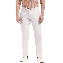 Peter England Mannen Grijze Getextureerde Lage Skinny Fit Broeken