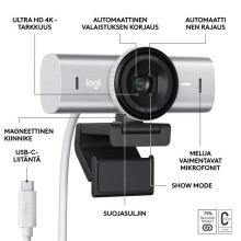 Webcam Ultra HD 4K - Logitech - MX Brio - 1080p bij 60 IPS - 2 microfoons met ruisonderdrukking - Showmodus - USB-C