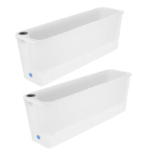 2Pcs Self Watering Planter Box with Automatic Moisture Control for Windowsill and Balcony Gardening