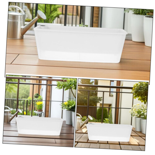 2Pcs Self Watering Planter Box with Automatic Moisture Control for Windowsill and Balcony Gardening 2