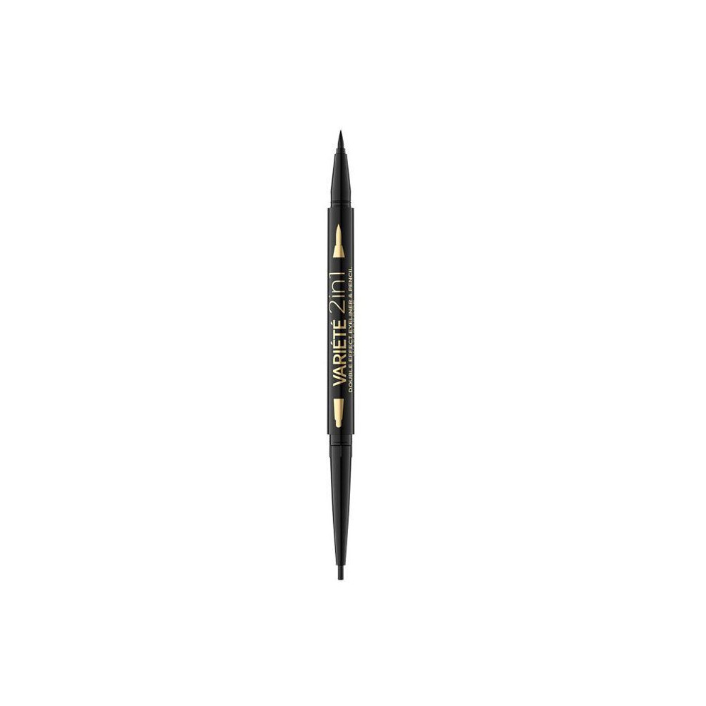 Eveline Black Eye Crayon - Double Effect Variety Eyeliner - Ultra - Precise Line - Long Lasting