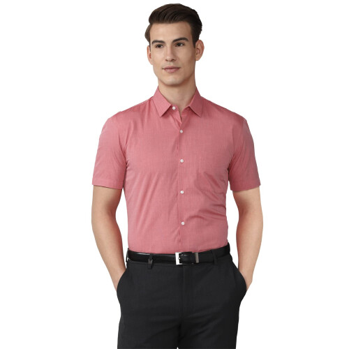 Ανδρικό Ροζ Slim Fit Κοστούμι Μισά Μανίκια