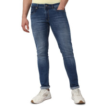 Jeans Peter England Masculinos Azul Médio Stretch Médio