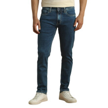 Jeans Peter England Masculinos Azul Lavagem Média