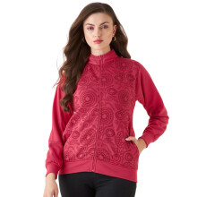 Pivl Damernas Vintertryckt Casual Jacka_Rosa_XL