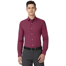 Peter England Ανδρικό Slim Πουκάμισο (Pesfoslb744963_Maroon 40)