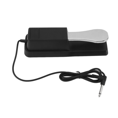 Sustain Pedal - Universal Piano Keyboard, Silver