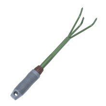 Garden Hand Rake Three Teeth Steel Mini Gardening Tool Set for Weeding Soil Loosening and Potted Plants