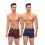 Rupa Frontline Lång Trunk För Män, 100% Bomull, Elastisk, 2-Pack Assorterade 1