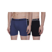 Rupa Frontline Long Trunk Para Homens, Material 100% Algodão, Elástico Externo, Pacote de 2 Variado