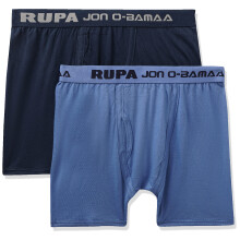Rupa Jon Long Trunk para Homens | Tecido 100% Algodão | Elástico Externo | Pacote de 2