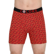 Rupa Frontline Colors Herrarnas Frontöppna Tryckta Långa Trunks | Mjuk Bomull | Snugg Passform | Andningsbart | Pack Om 1 - Blandade Färger