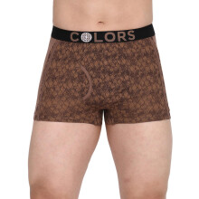 Rupa Frontline Colors Herrars Frontöppna Tryckta Mini Trunks | Mjuk Bomull Stretch | Snug Fit | Andningsbart Tyg | Förpackning Av 1 - Blandade: