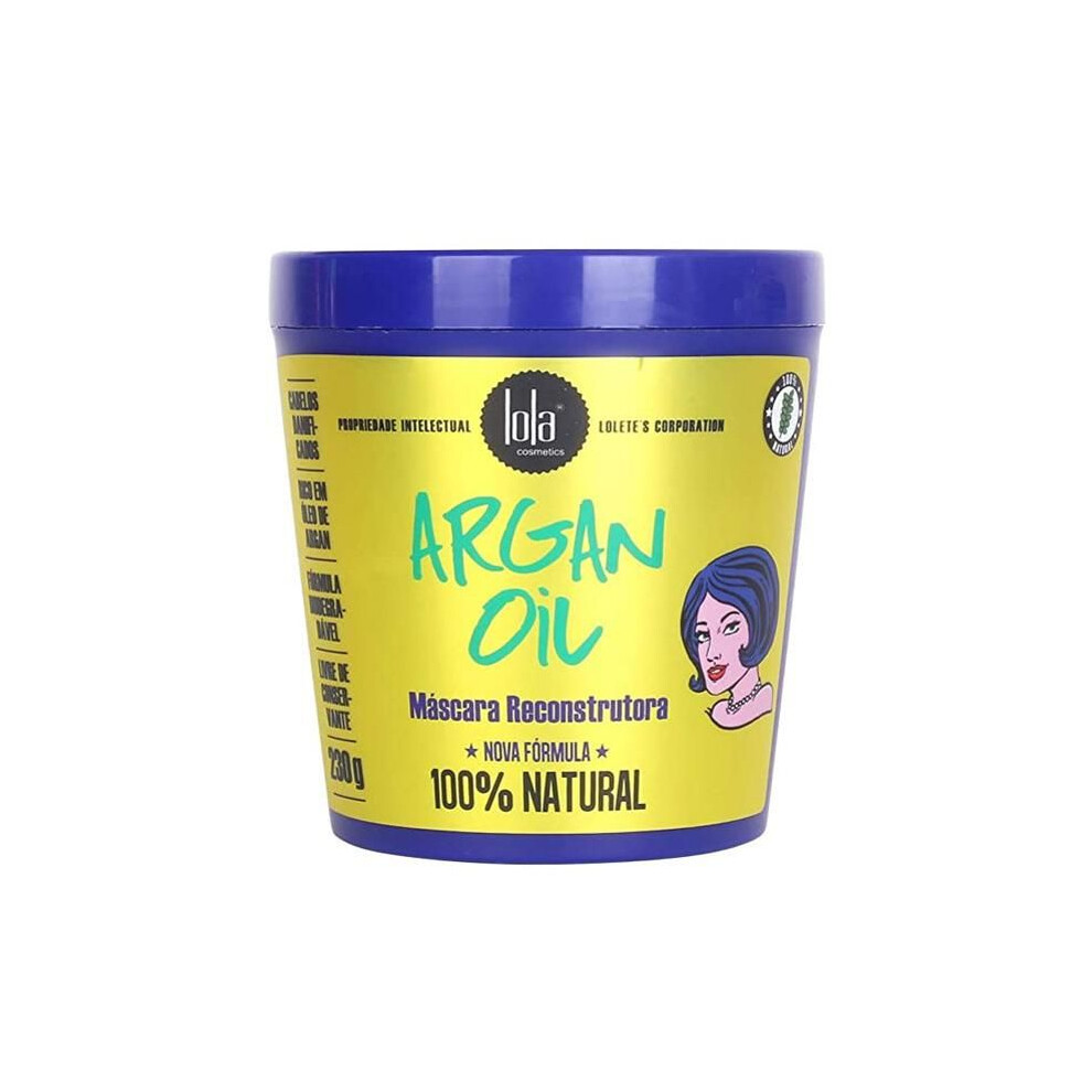 Lola From Rio Mask - Lola Cosmetics - Argan Oil - 230G - Repairs Hair - Reduces Frizz - Immediate Shine