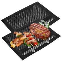 2PCS Grill Mesh Bags Non Stick Reusable Heat Resistant BBQ Grilling Bags for Meat Vegetables Baking