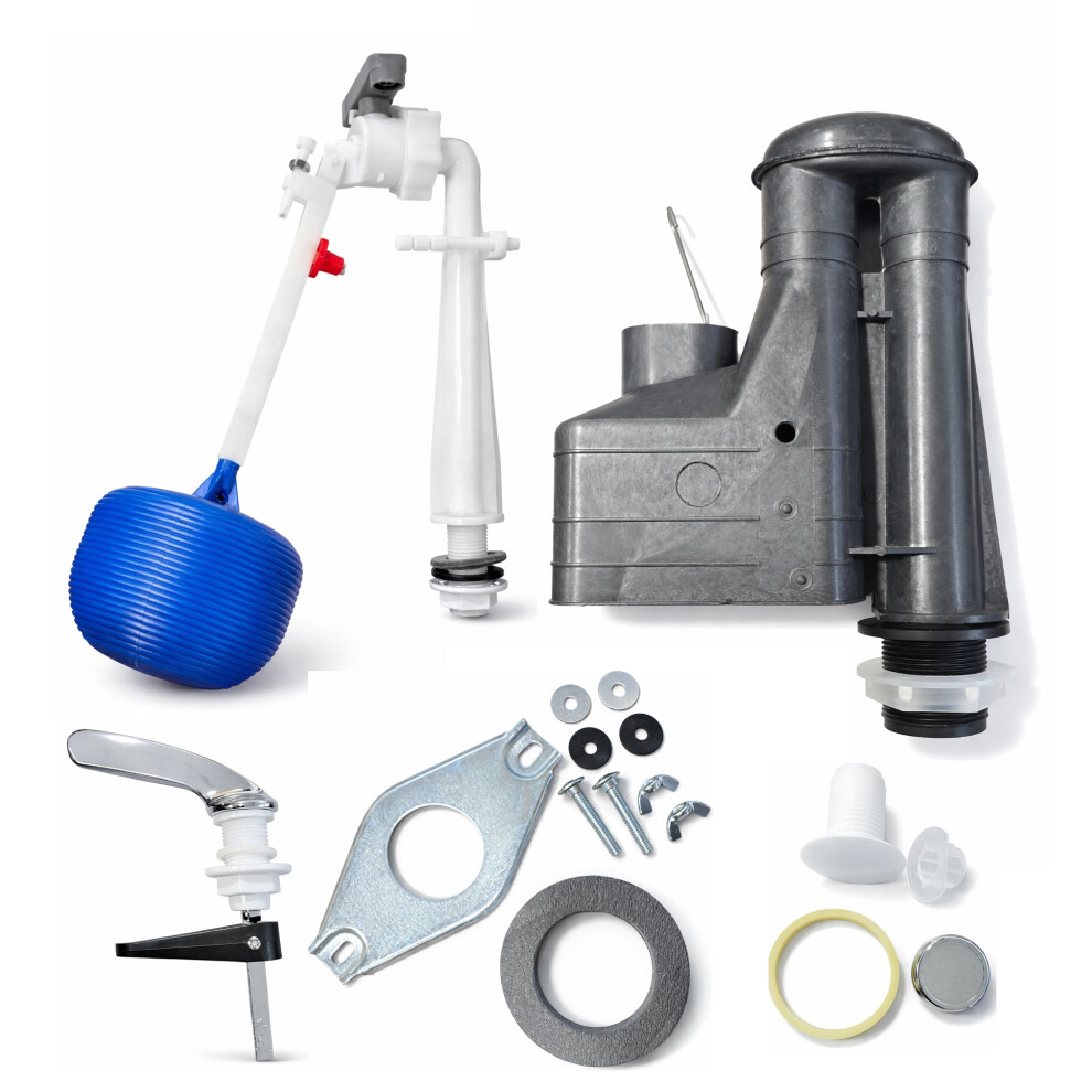 Twyford 02 Toilet Single Flush Syphon, Float Ball Valve, Donut Foam Washer Seal & Lever 5065022394013