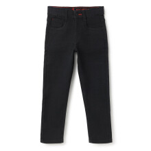 Tales & Stories Jeans Slim Fit in Denim Lycra Neri per Ragazzi|5 Tasche, Modello Solido, Chiusura a Bottone