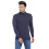 Sweatshirt Regular Masculino de Malha Azul Escuro 1