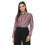 Style Quotient Dames Maroon en Witte Gestreepte Polyester Regular Fit Formele Shirt 1