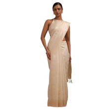 Soch Kvinno Cream Tussar Vevd Design Saree