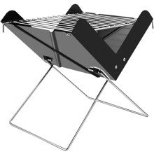 Portable Folding Charcoal Grill with Nonstick Surface for Outdoor BBQ Camping and Picnic Cooking
