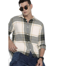 The Indian Garage Co Ανδρικό Casual Πουκάμισο Relaxed Fit (Natural_M)