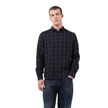 The Indian Garage Co Ανδρικό Καρό Slim Fit Πουκάμισο (1124-Shchcs-04-01-Μαύρο-L)