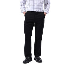 The Indian Garage Co Mænd Regular Fit Solid Mid-Rise Stretch Chinos (Sort_36)