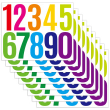 Mailbox Number Stickers 3 Inch Waterproof Vinyl Decals, Bright Colorful House Address Numbers for Outdoor Use