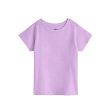 The Souled Store Effen: Lavendel Katoenen Ronde Hals Korte Mouwen Regular Fit Lichte Comfortabele Zomer T-shirt Voor Kinderen 8-14 Jaar