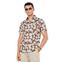 Camisa Thomas Scott Masculina | Estampada | Gola Americana | 100% Algodão | Manga Curta | Tamanhos Grandes Disponíveis