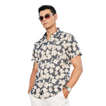 Camisa Thomas Scott Masculina | Impressão Total | Gola Spread | 100% Algodão | Manga Curta | Disponível em Tamanhos Grandes