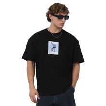 The Souled Store Looney Tunes: Bugs Bunny Herren T-Shirt Kurzarm Rundhals Schwarz Grafik Druck Baumwolle Oversized