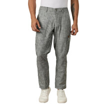 Thomas Scott Heren | Strepen | Linnen | Slim Fit | Casual Broek | Chino Broeken Voor Heren (Tsb134_Groen_36)