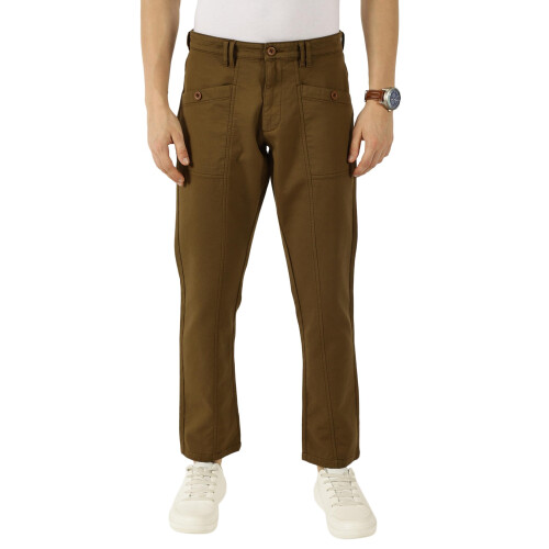 Calças Masculinas Thomas Scott Ajuste Regular (Tsb102_Khaki, 34)