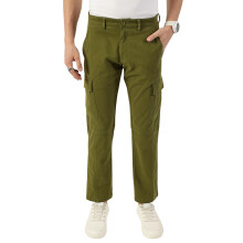 Thomas Scott Heren Slim Cargo Woven Broek (Tsb082_Olive_34)