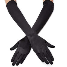 Red Satin Opera Gloves for Women Long Elbow Length Dress Gloves Soft Comfortable Bright Color
