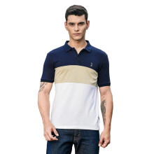 Thomas Scott Men'S | Farveblokke | Solid | Ribbestrikkede Ærmer | Polo Krave | Knaplukning | T-Shirts
