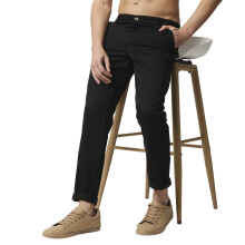 Thomas Scott Heren | Effen | 4 Schuine Zakken | Regular Fit | Katoen | Formele Broek | Casual Chino | Broeken Voor Mannen (Plus Size) Zwart