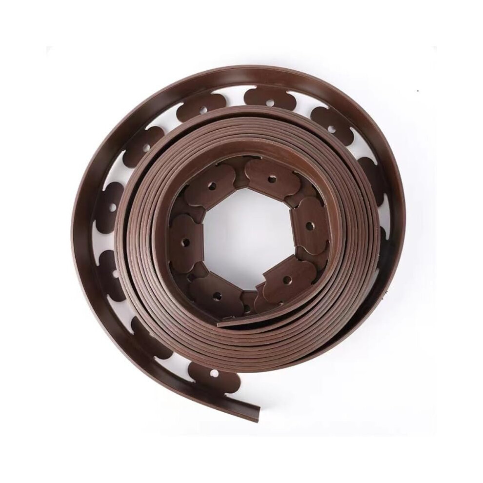 Garden Edging Kit 10M No Dig Flexible Lawn Border Heavy Duty Pe Landscape Edging With 30 Spikes Brown 9330225668138