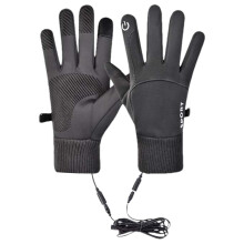USB Heated Gloves with Quick Heating, Touchscreen Fingertips, Windproof Design, Rechargeable for Winter Outdoor Sports