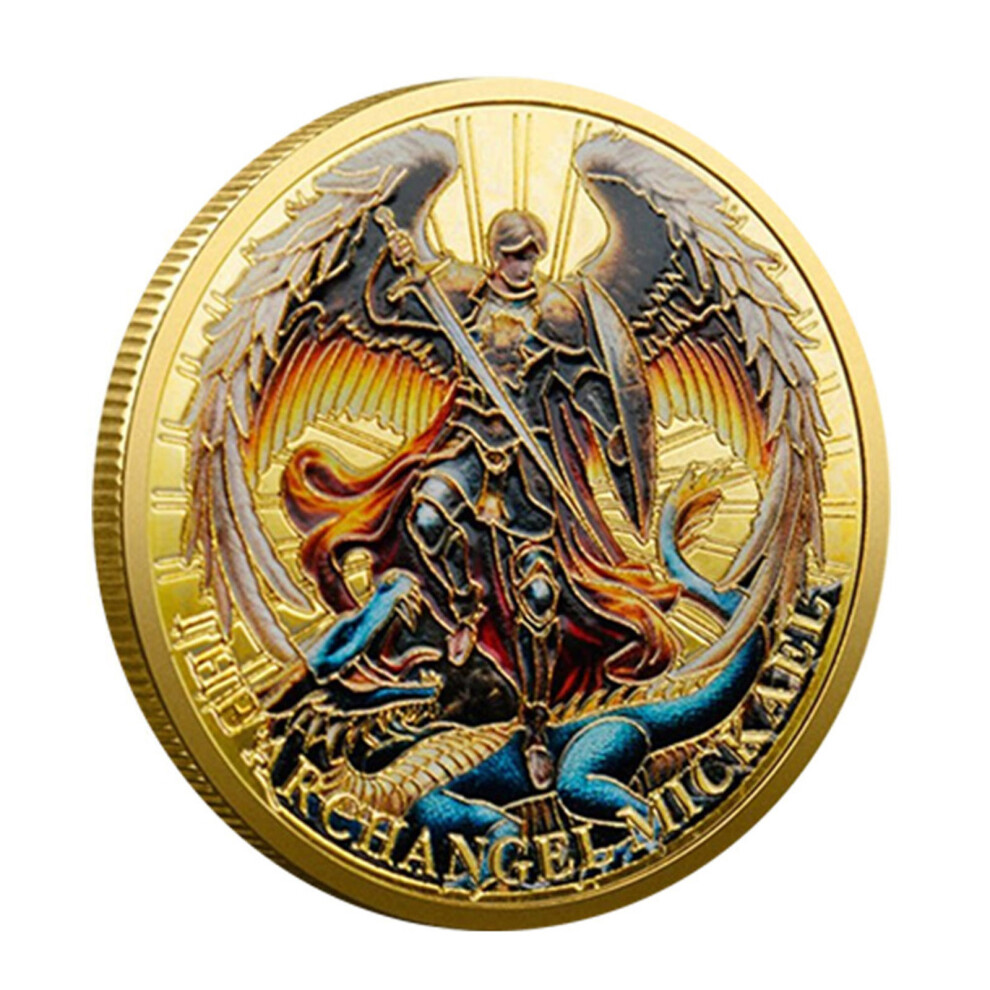 Archangel Michaels Watches Over Us Challenge Coin Psalm 91:10-11