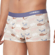 Underjeans By Spykar Calções Pretos Elásticos Impressos Super Premium para Homens