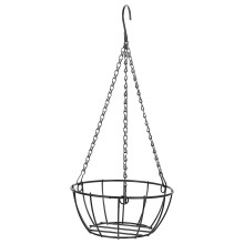 Hanging Flower Pot Holder Iron Balcony Planter Rack, Durable Metal Basket for Indoor Outdoor Use